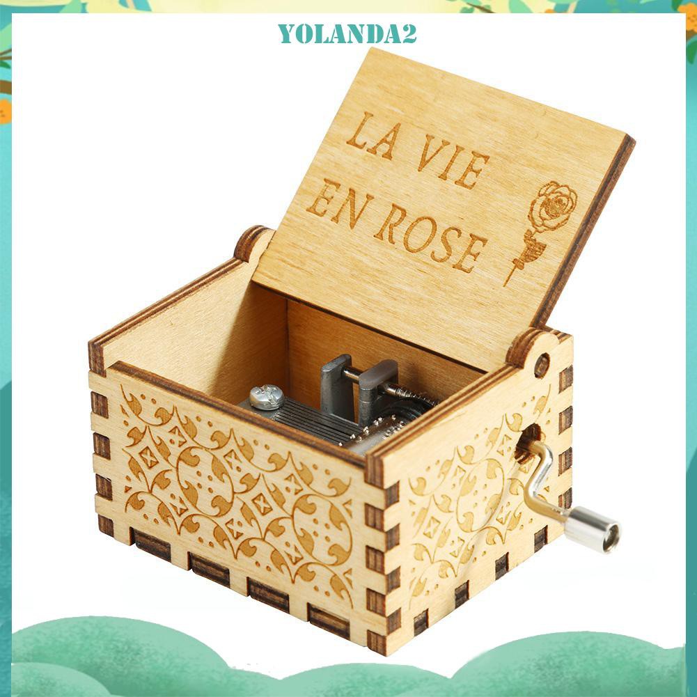 Hộp Nhạc Gỗ Vận Hành Thủ Công Phong Cách Cổ Điển