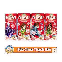 THÙNG 48 HỘP NUVI SỮA LẮC TRÁI CÂY HƯƠNG DÂU CÓ THẠCH 170ML