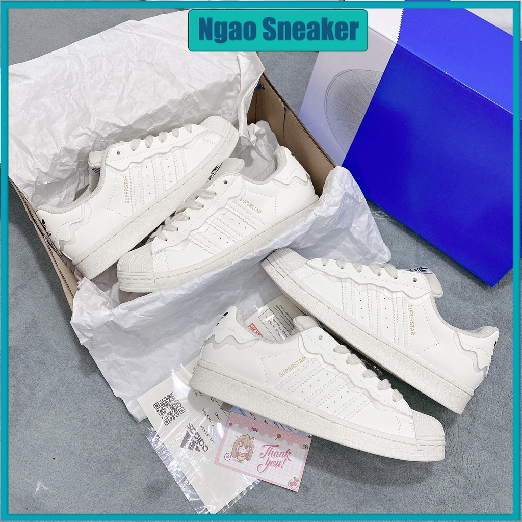 Giày Thể Thao Das Sò kem wave Superstar 2022 Màu Kem