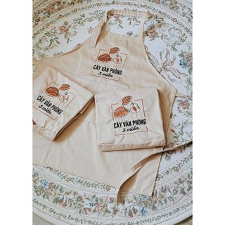 [CÓ SẴN GIỚI HẠN] Tạp dề cao cấp  - tạp dề kaki màu be tiệm bánh - trà sữa - bartender (nhận in thêu tư vấn inbox)
