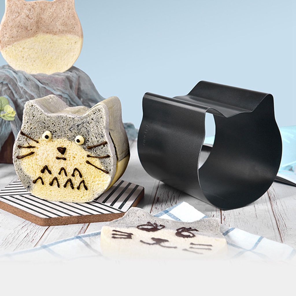 Khuôn làm bánh mì nướng bằng thép không gỉ hình mèo dễ thương EPOCH