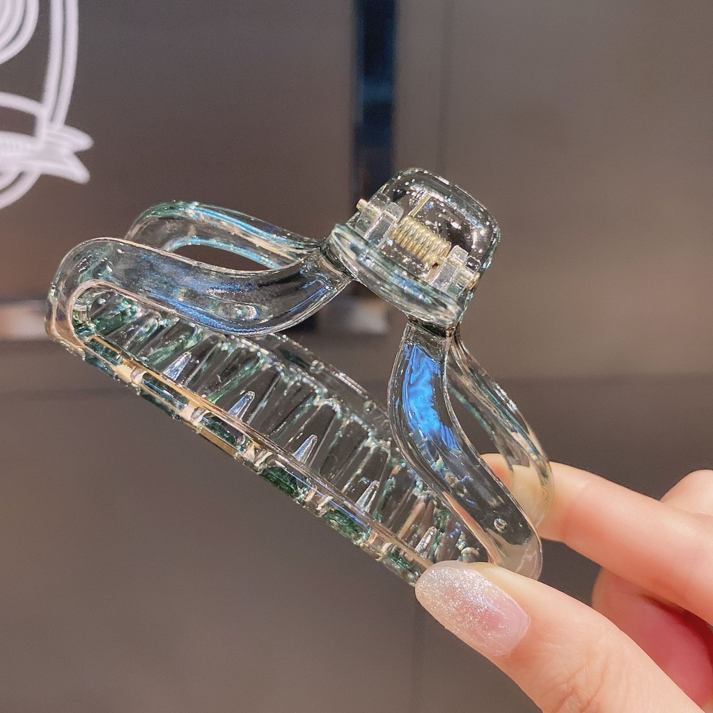 Kẹp tóc càng cua trong suốt nhiều màu dáng dài phong cách Hàn Quốc dành cho nữ KC22