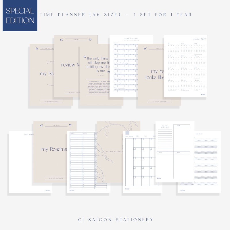 Ruột sổ tay bìa còng (Planner Refills)