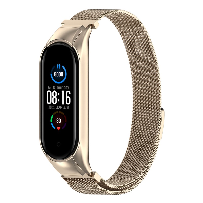 Dây Đeo Thay Thế Chất Liệu Thép Không Gỉ Cho Mi Band 6/5