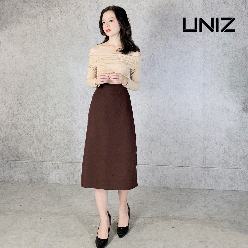 Chân Váy Midi Dáng Dài Xẻ Sau cv809 UNIZ