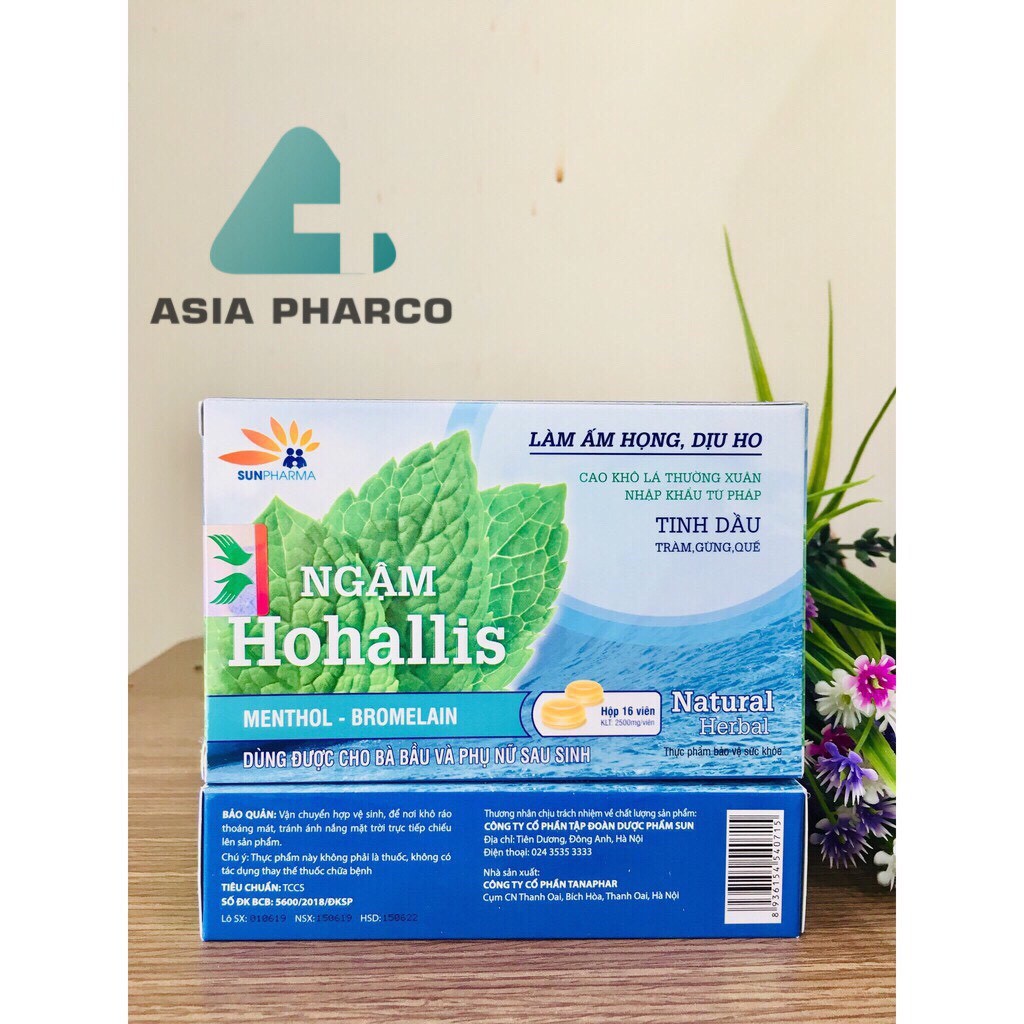 Ngậm HOHALLIS - Làm Ấm Họng, Dịu Ho