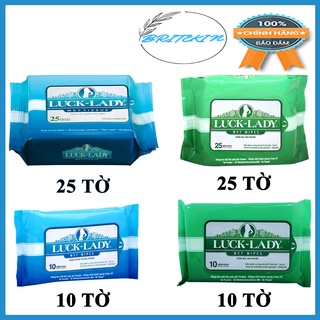 Khăn Giấy Ướt Luck Lady Natural Wet Wipes Gói Nhỏ Tiện Dụng (Gói 10 tờ)