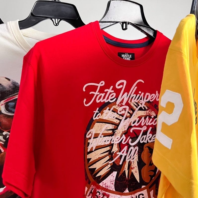 Áo thun Hustle Gang- Thổ dân- Đỏ