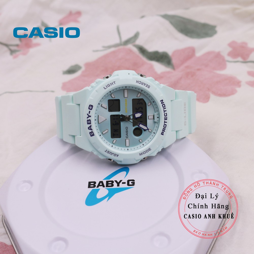 Đồng hồ Casio nữ Baby-G BAX-100-3ADR dây nhựa ( màu xanh bạc hà )