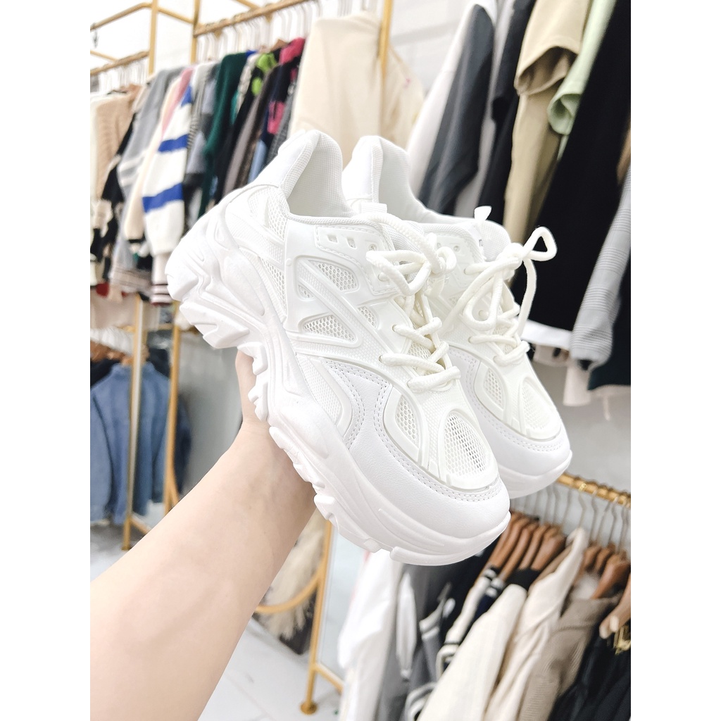 Giày MWC 0643 - Giày Thể Thao Nữ Đế Cao Sneaker Nam Nữ  Unisex 2 Màu 4cm Kiểu Dáng Năng Động Cá Tính