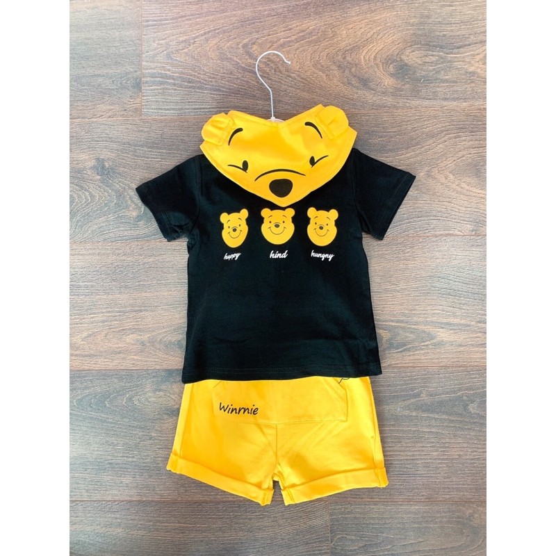 BỘ CỘC H&amp;M KÈM YẾM HÌNH GẤU POOH CAO CẤP CHO BÉ TRAI