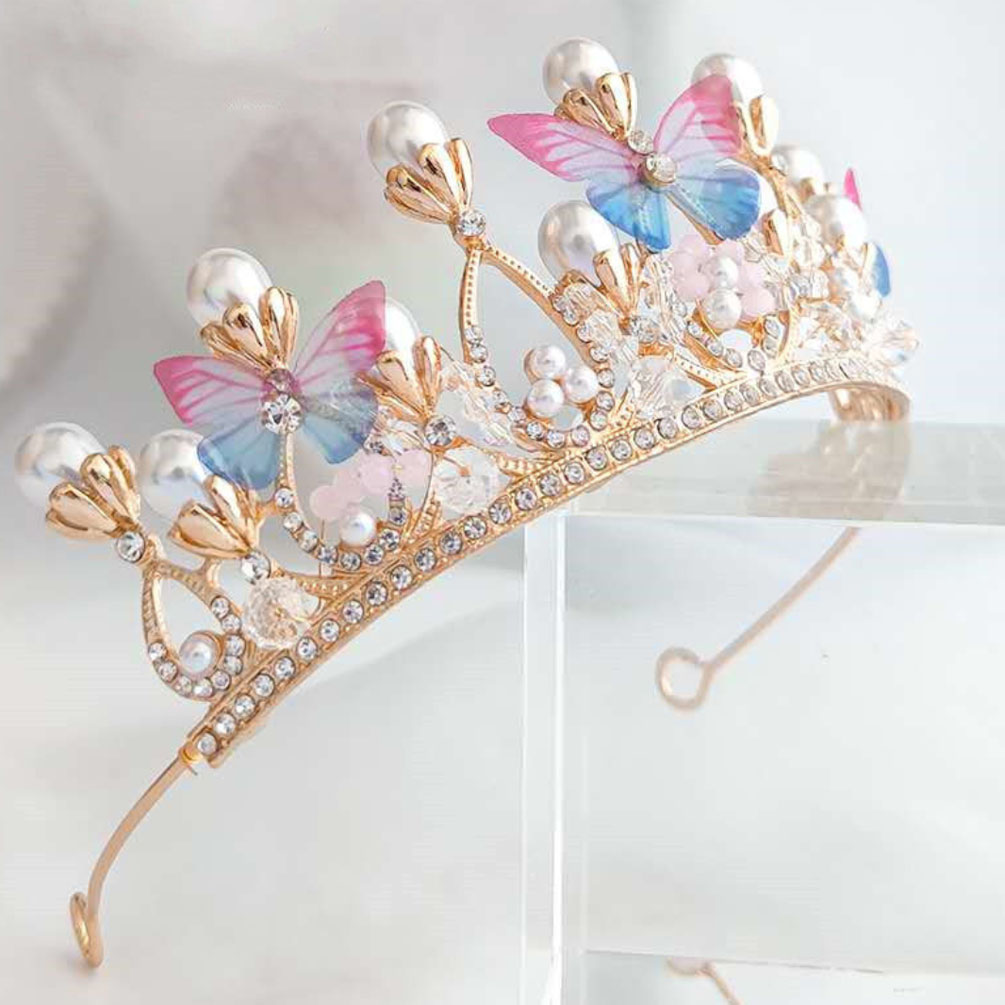 Eutus Mô Hình Phụ Kiện Catwalk Cho Bé Gái|Băng Đô Hình Vương Miện Công Chúa Cho Bé Gái|Băng Đô Ngọc Trai