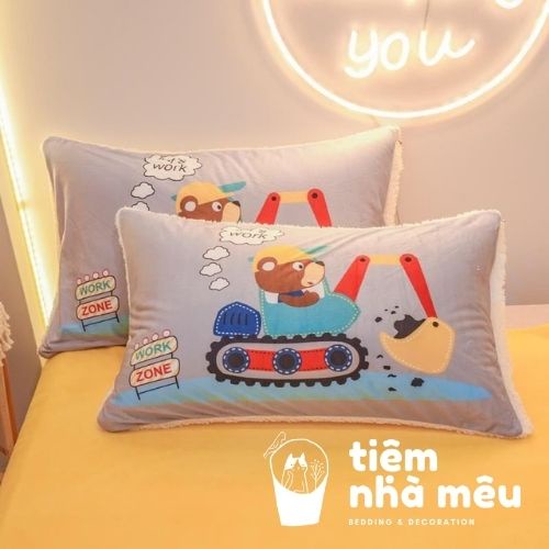 [ HÀNG LOẠI 1] Gối trẻ em cotton 100% ✨Tiệm Nhà Mêu ✨ Gối dành cho trẻ em từ 2 tuổi đến 7 tuổi Nhiều Mẫu Cute size 35x50