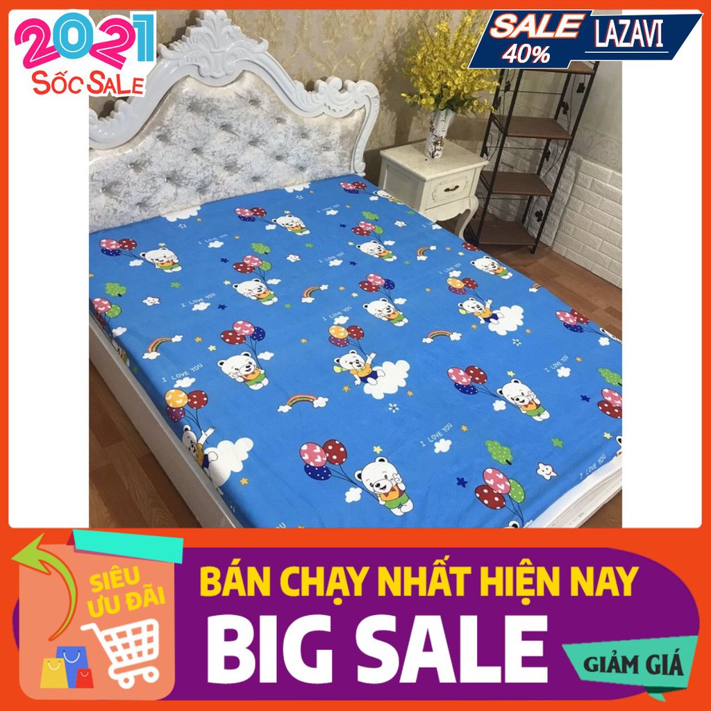 Sale ga chống thấm giường 1m2 cotton hoa văn chát chọn mẫu