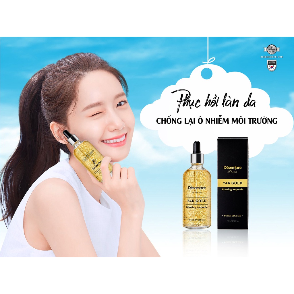 Tinh Chất Dưỡng Da Vàng 24K DESEMBRE Căng Bóng Mịn Màng, Ngăn Ngừa Lão Hóa Da, Tái Tạo Làn Da NANOCEE
