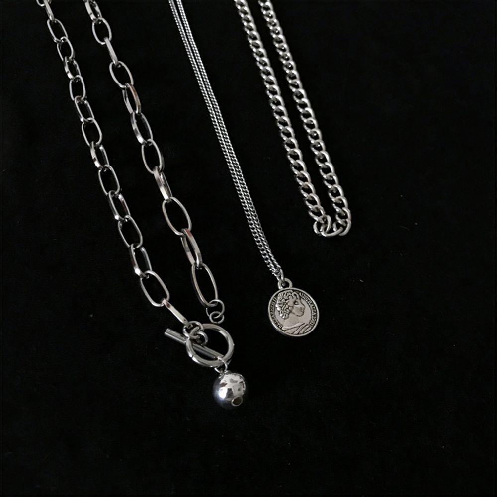 Dây Chuyền Thiết Kế Độc Đáo|Vòng Cổ Mặt Đồng Xu Phong Cách Hip Hop Cá Tính