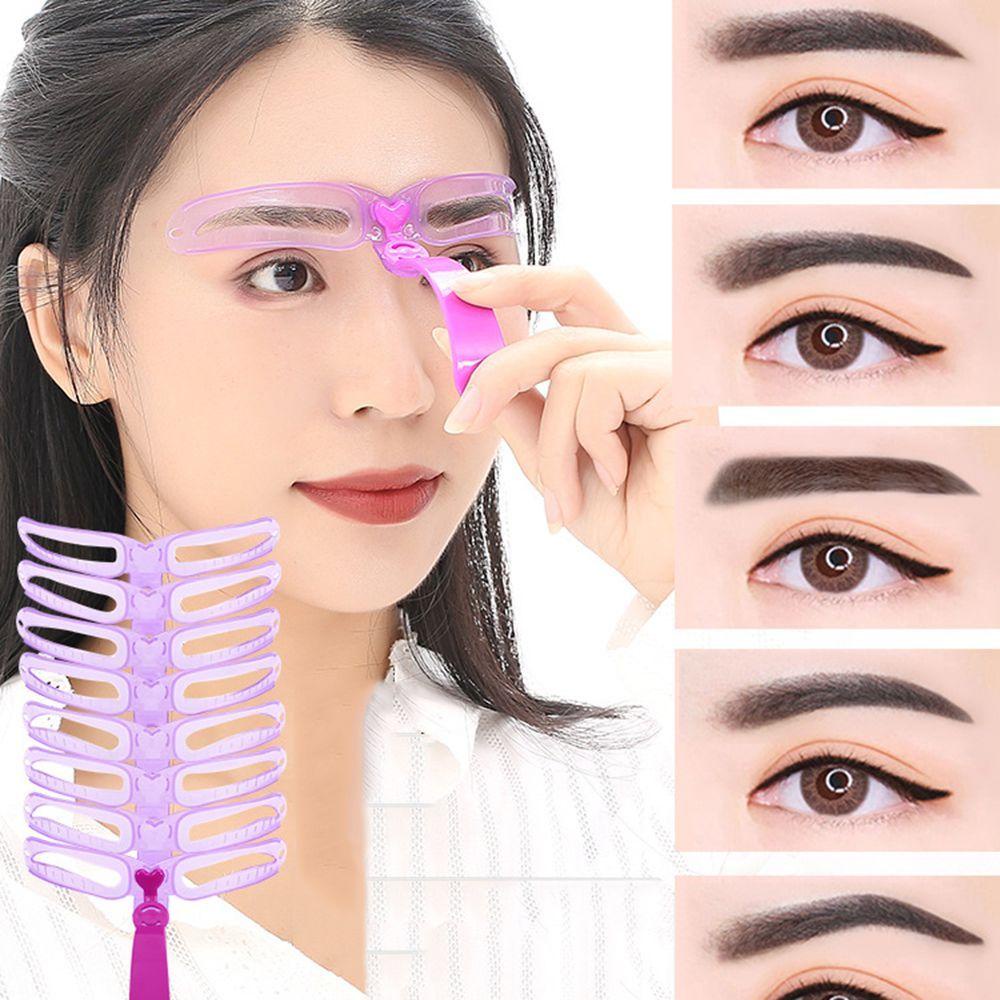 AROMA Bộ Thẻ Khuôn Vẽ Lông Mày Cầm Tay Có Thể Tái Sử Dụng