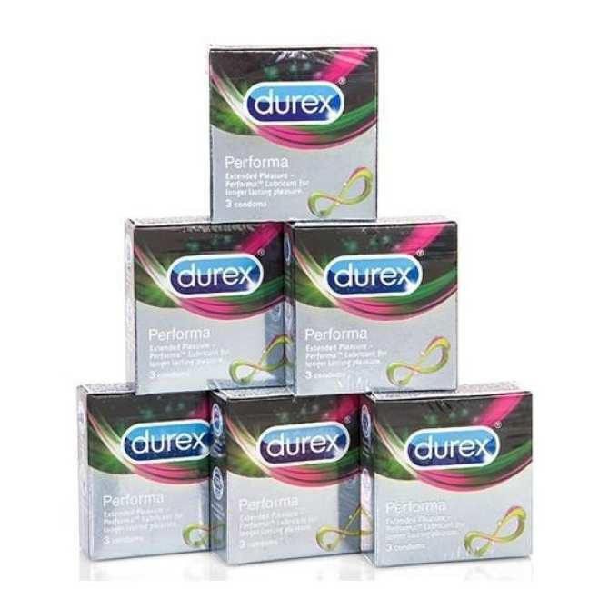 [ Siêu Rẻ ] combo 6 hộp bao cao su Durex kéo dài thời gian loại 3c tiện bỏ túi Chính Hãng