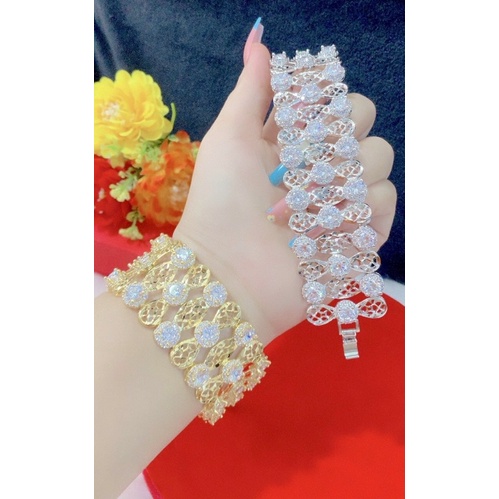 Lắc tay bản to bạch kim, vàng