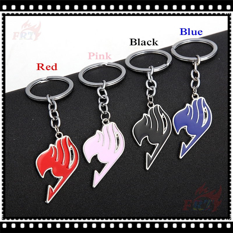 1 Móc khóa kim loại hình logo Anime Fairy Tail