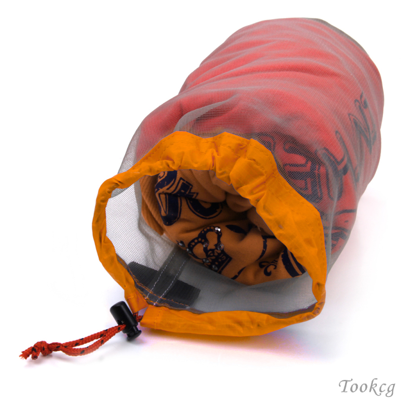 Travel Camping Outdoor Ultralight Mesh Stuff Sack Drawstring Storage Bag for Large Sleeping Bag Down Jacket