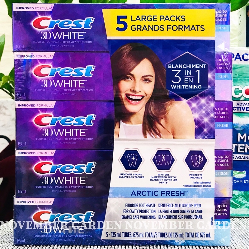 [Air Mỹ] Kem Đánh Răng Crest 3D White Arctic Fresh 135ml