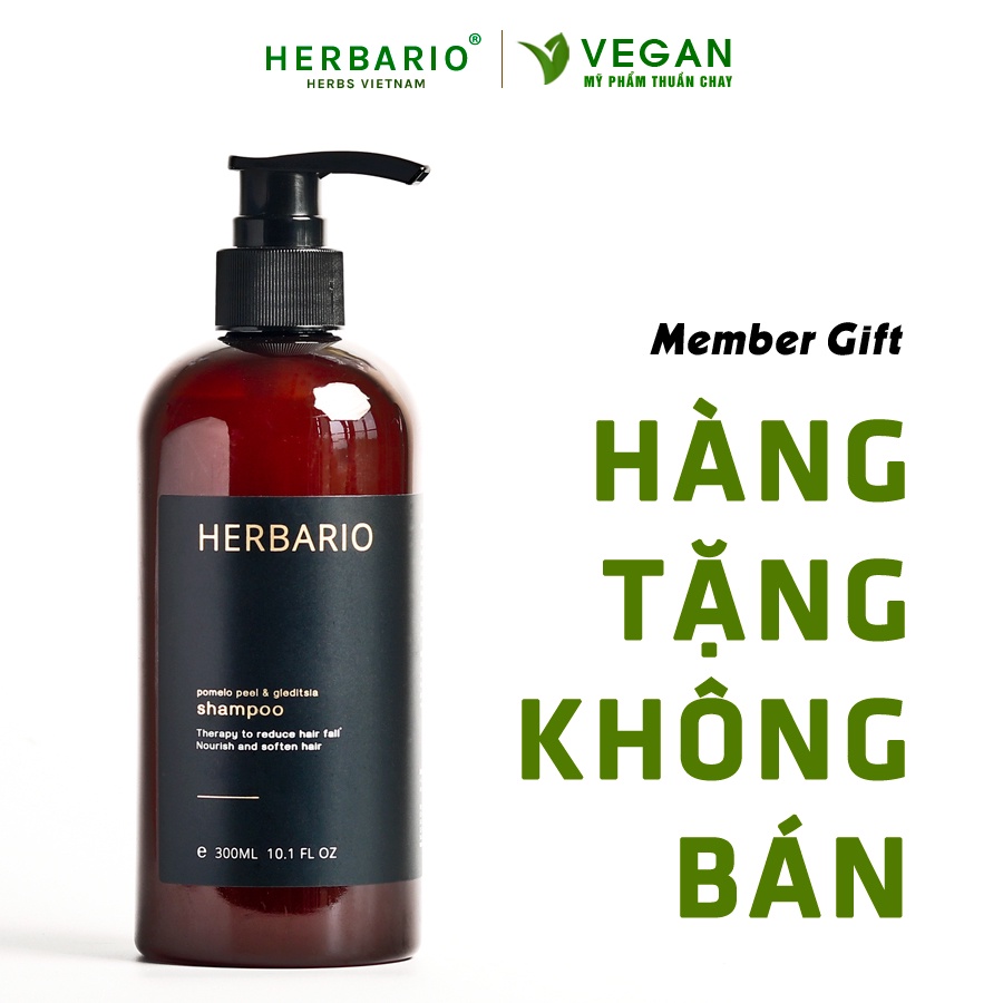 MEMBERGIFT [Hàng tặng không bán] - Dầu gội vỏ bưởi và bồ kết HERBARIO 300ml