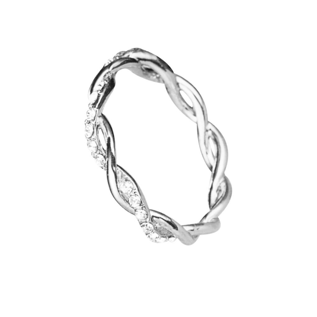 Nhẫn đeo ngón tay đính đá nhân tạo 10 cỡ sang trọng hợp thời trang