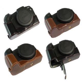 Bao da PU nửa thân máy ảnh Canon EOS RP EOS srp kèm dây đeo cổ tay