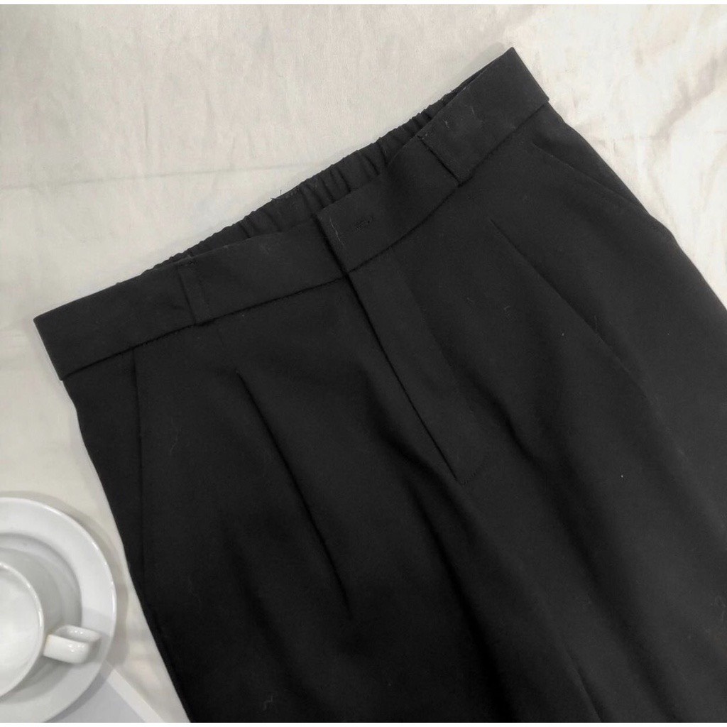 Quần kaki dài lưng thun nam nữ cài cúc ống suông – Unisex 2022