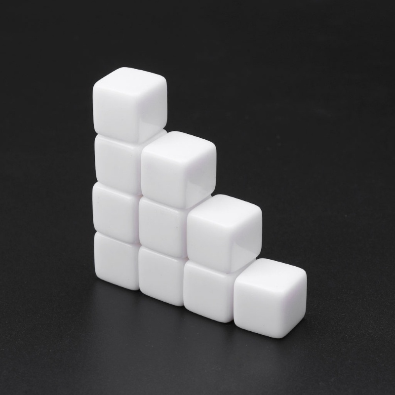 Set 10 Viên Xí Ngầu D6 Màu Trắng Chuyên Dụng Chơi Game DIY