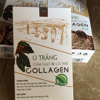Ủ trắng cám gạo cafe collagen