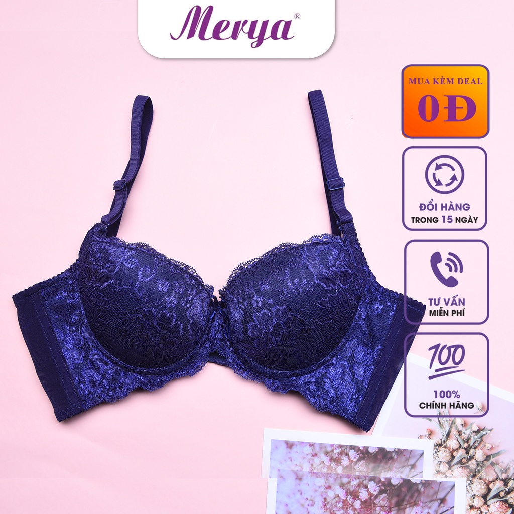 Áo lót ren đệm dày dây to Merya A035 nâng ngực cao cấp