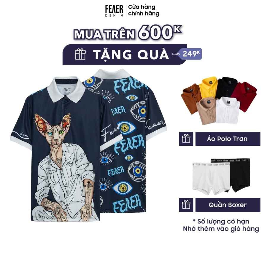 Áo thun Polo nam cổ bẻ họa tiết FEAER 100% chất Cotton thoáng mát, không nhăn Nikolas GYPSY |new arrival 2021|