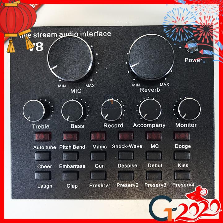 Sound card V8 dành cho micro thu âm cao cấp,hàng đẹp GiatotNDH