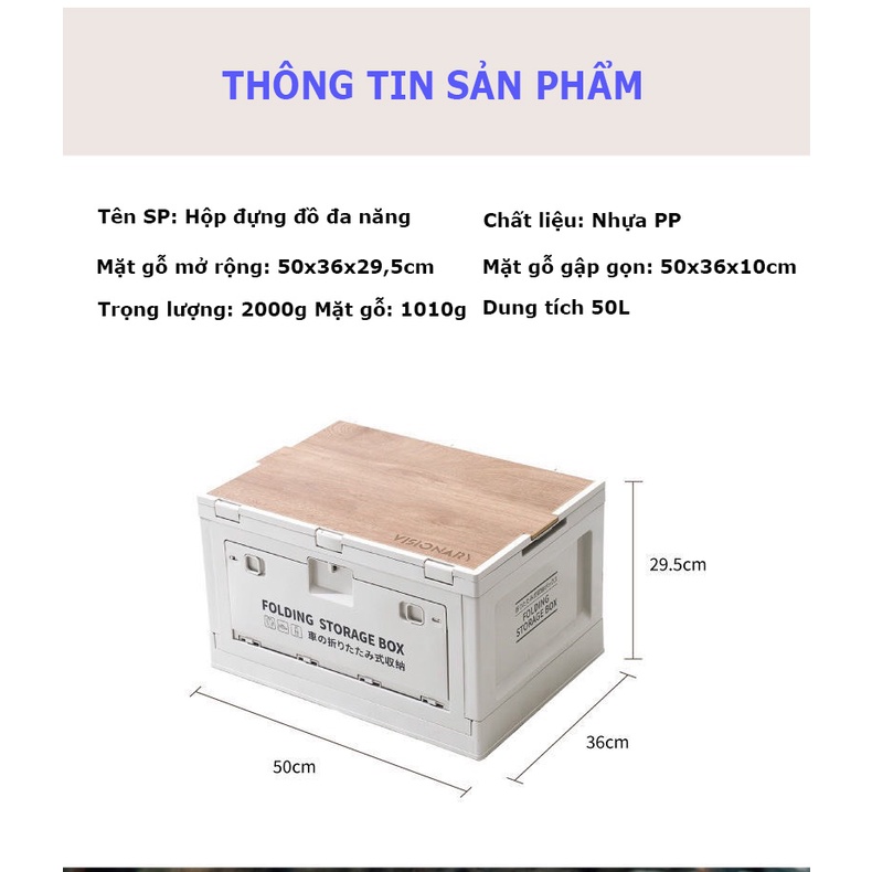 THÙNG ĐỰNG ĐỒ CAMPING CẮM TRẠI ĐA NĂNG