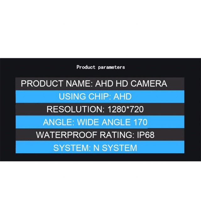 Camera lùi AHD độ phân giải 1280*720