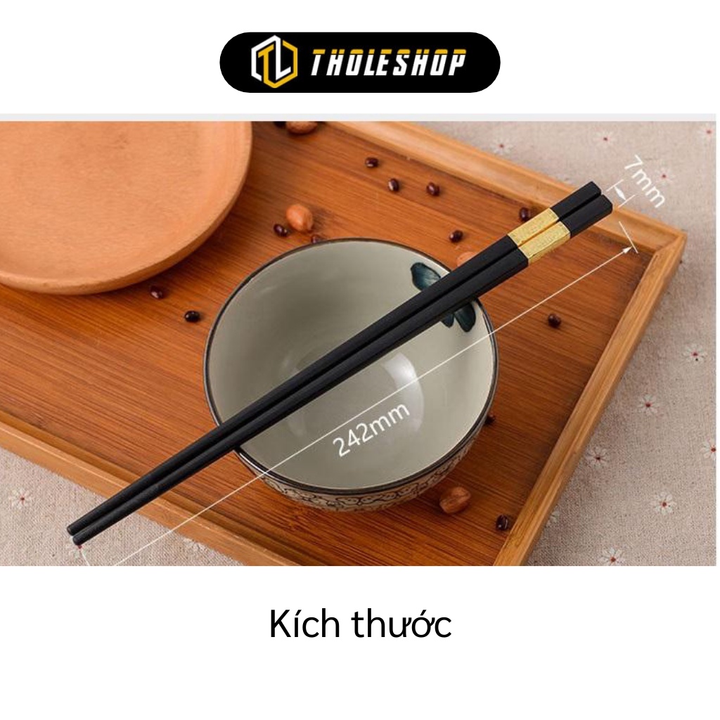 Đũa Nhật Bản - Bộ 10 Đôi Đũa Hợp Kim Cao Cấp Dễ Cầm Nắm, Chống Trơn Trượt 5343