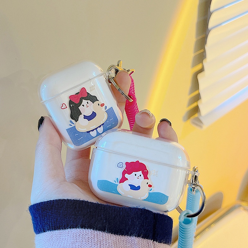 Vỏ Bảo Vệ Hộp Sạc Tai Nghe Bluetooth Airpods Pro 2/3 Bằng tpu Trong Suốt Họa Tiết Hoạt Hình Dễ Thương RK CASE RK CASE