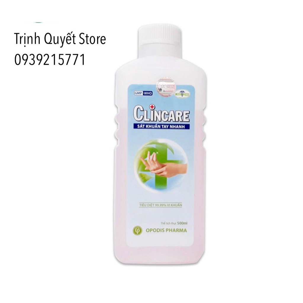 Nước Dung Dịch Rửa Tay Khô Sát Khuẩn Nhanh CLINCARE 500ml