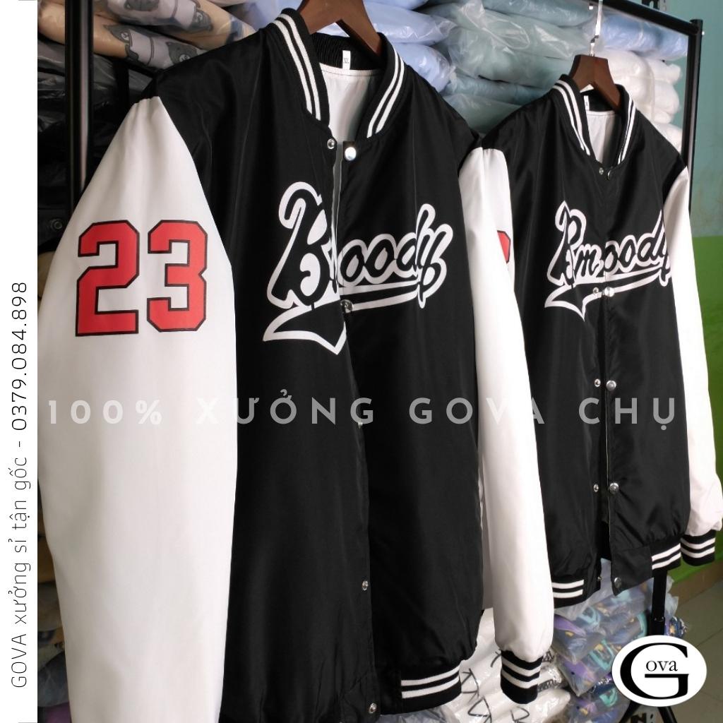 Áo Khoác Bomber Dù THÊU BMOODY Cao Cấp Form Rộng Nam Nữ Ulzzang Unisex Thời Trang GOVA