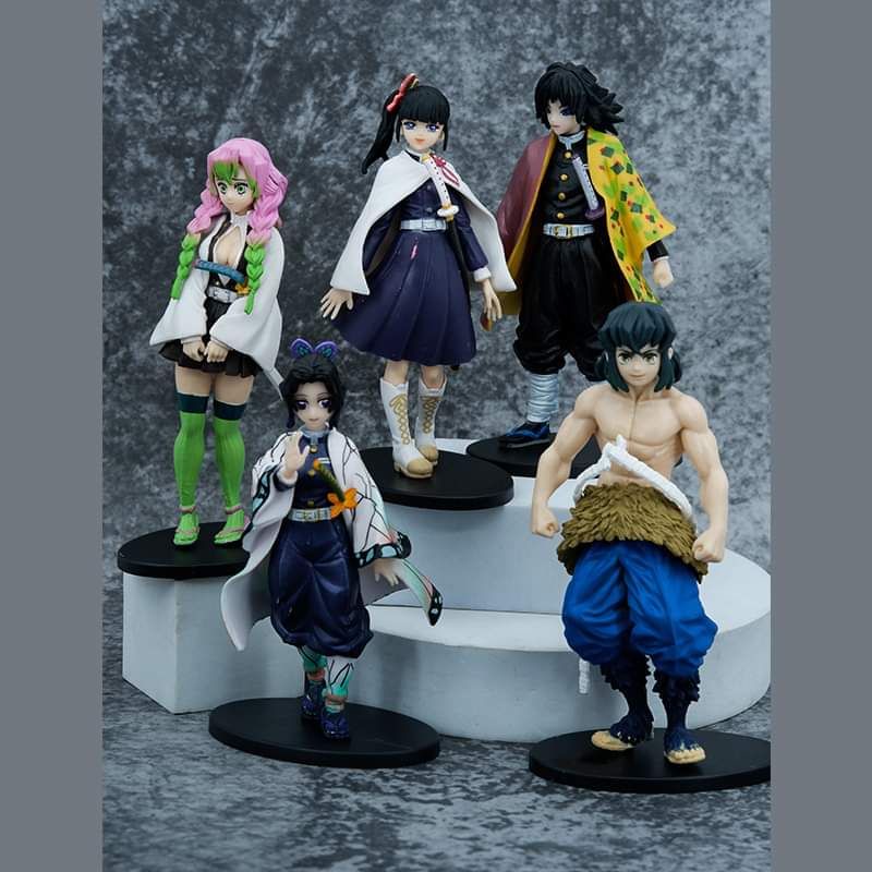 Mô hình nhật vật Kimetsu No Yaiba 15cm Tanjiro Zenitsu Nezuko Inosuke Thủy trụ Viêm trụ và các nhân vật khác