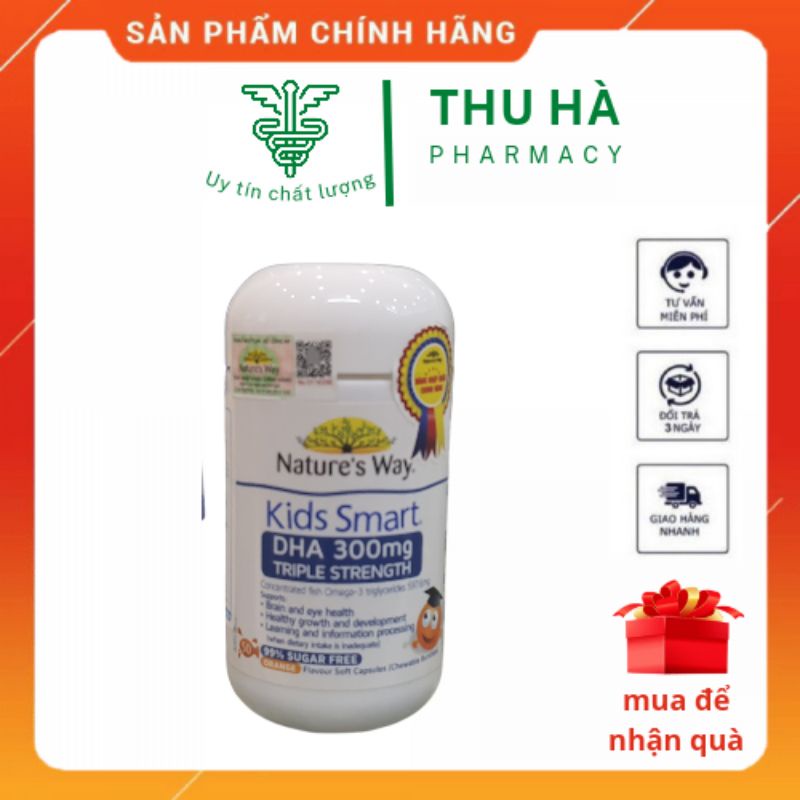 [Nhập khẩu Chính hãng] Naturens way kids smart DHA 300mg lọ 50 viên