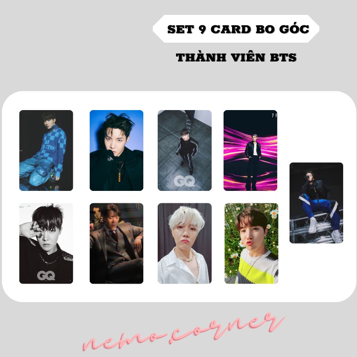 SET 9 CARD BLACKPINK 7 thành viên BTS ( ép + bo góc)