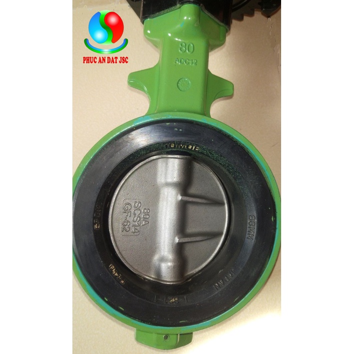 Van bướm tay gạt DN80 , van nước , van công nghiệp DN80 , van khí DN 80