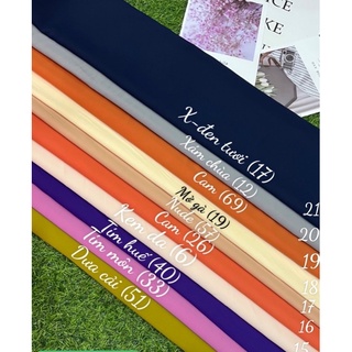 Vải Silk lụa trơn ko bóng may áo dài bà ba