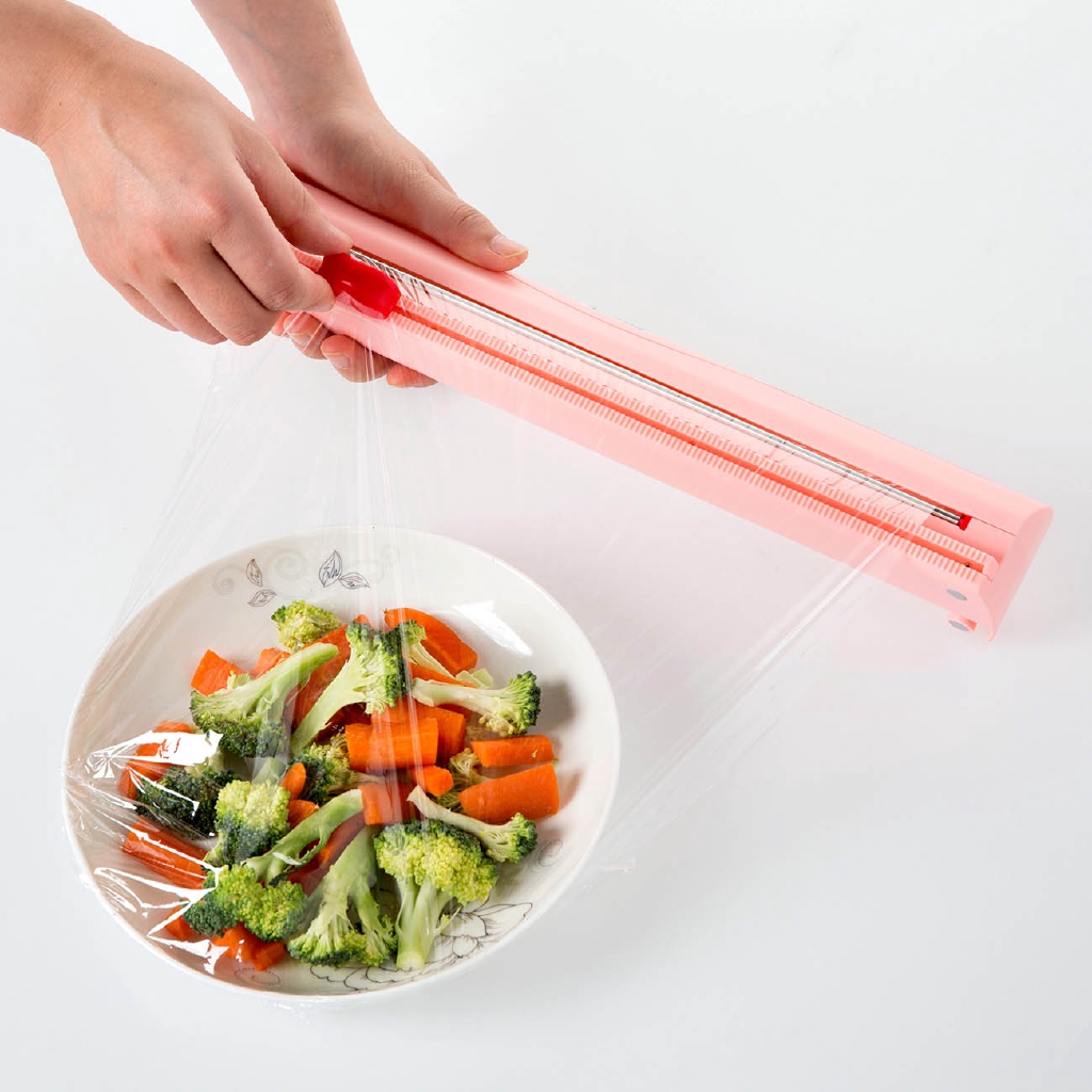 Cling Film Cutter (Send 1 Roll Cling Film) Creative Kitchen Practical Gadgets Plastic Wrap Dispensers