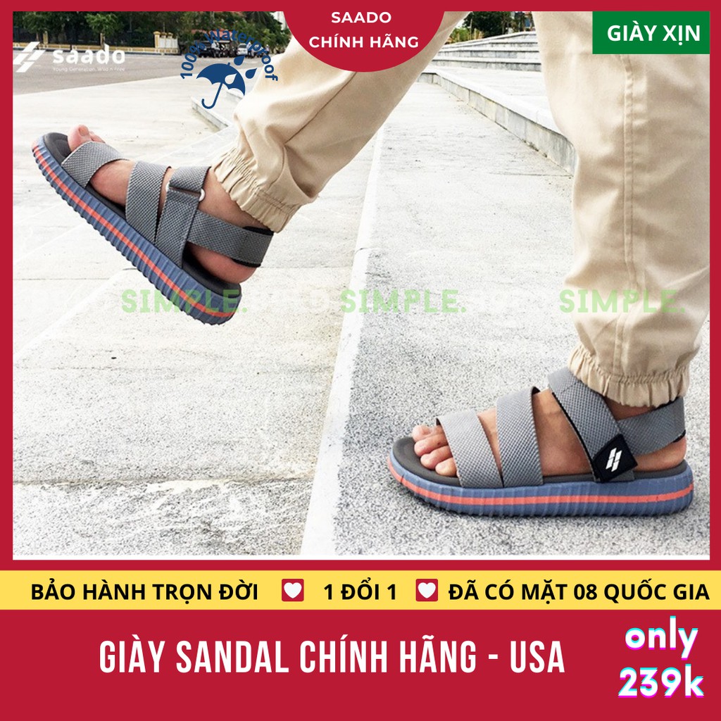 Giày Sandal Nam Nữ Cho Học Sinh Cấp 2 3 Chống Trơn Trượt Hôi Chân Cao Gót Siêu Nhẹ Đi Du Lịch Hãng Chính Hãng Mỹ [YZ03]