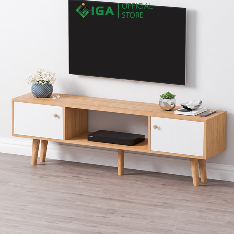 Kệ tivi, tủ để sàn kết hợp 2 ngăn kéo thông minh tiện lợi. GP155
