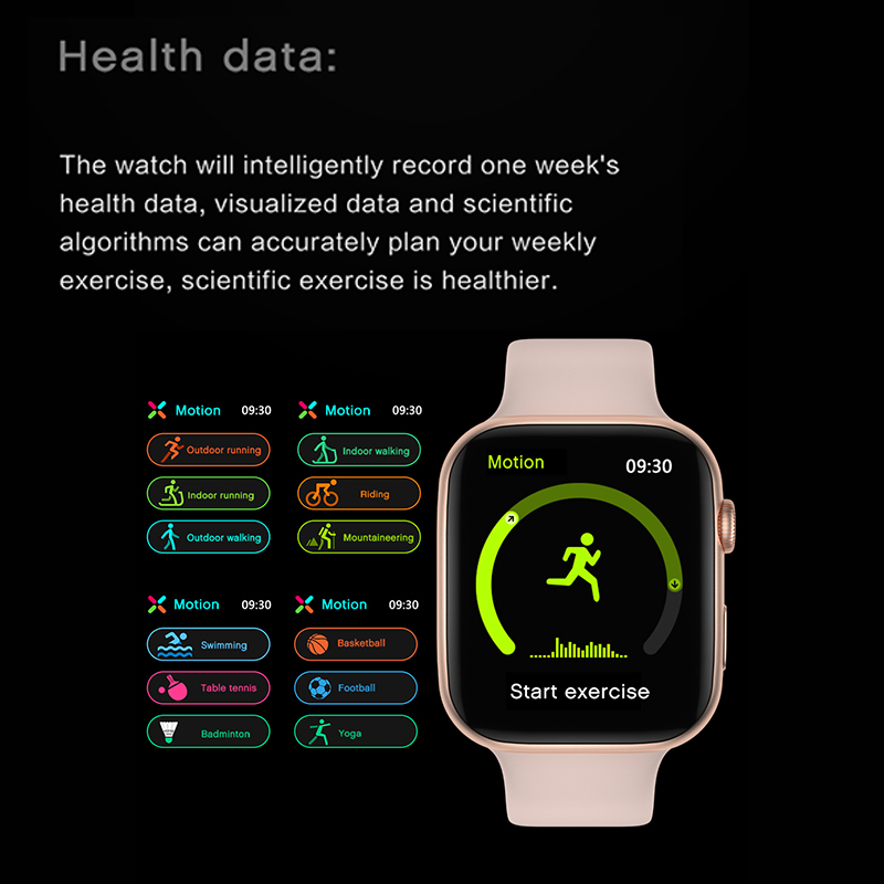Lykry Smart Watch FK99Plus NEW IWO Square Screen Bluetooth Call IP67 Waterproof Long Standby Heart Rate Blood Pressure Monitoring Fitness Tracker 1.75inch
